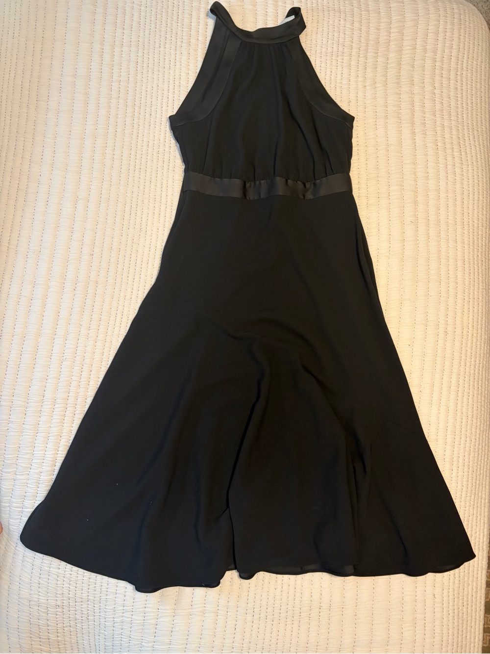 NWT Brooks Brothers Black Halter Midi Dress